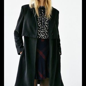 Urban Outfitters black coat by Little White Lies